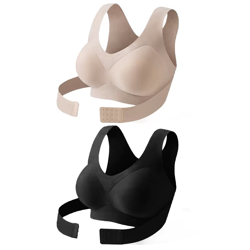 1/2PCS Women'S Posture Correction Bras Seamless Wireless Push up Bralette with Cross Back Support Female Lingerie