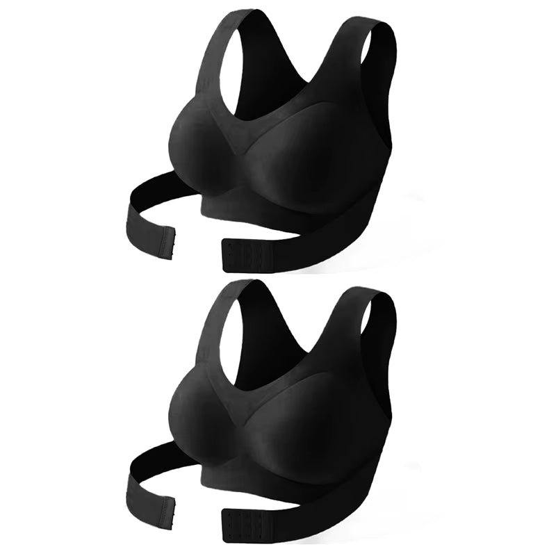 1/2PCS Women'S Posture Correction Bras Seamless Wireless Push up Bralette with Cross Back Support Female Lingerie