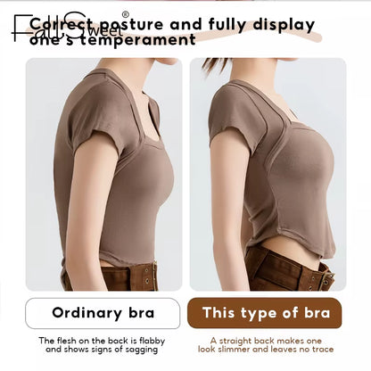 1/2PCS Women'S Posture Correction Bras Seamless Wireless Push up Bralette with Cross Back Support Female Lingerie